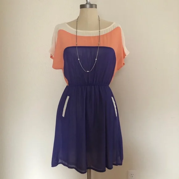 Purple, Orange, and White S Mini Dress | Color: Orange/Purple | Size: S | Nlwpowell's Closet